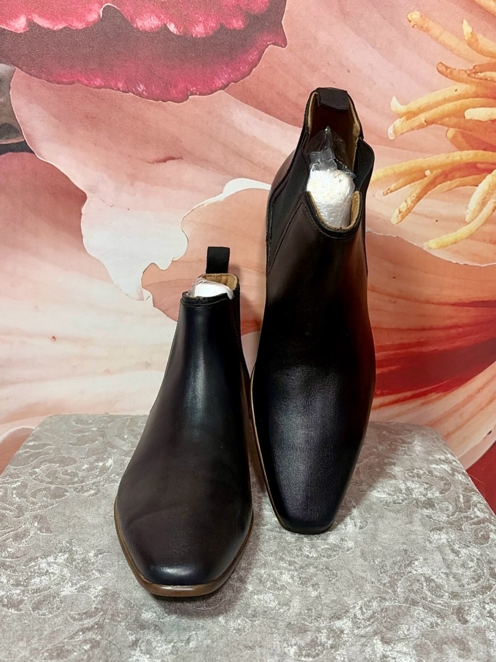 New ALDO Men's Black Leather Chelsea Boots Size 9
